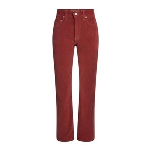 AG Ruby Red Stretch Velveteen Straight-Leg Pants | Swing Fit NEW Size 24,26